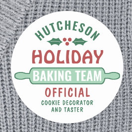 Helgdag Baking Team jul Cookie Party Cute Runt Klistermärke