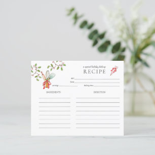 Helgdag Baking utensil bakning Recept Card