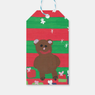 Helgdag Bear - Kids Art for CHOC Presentetikett