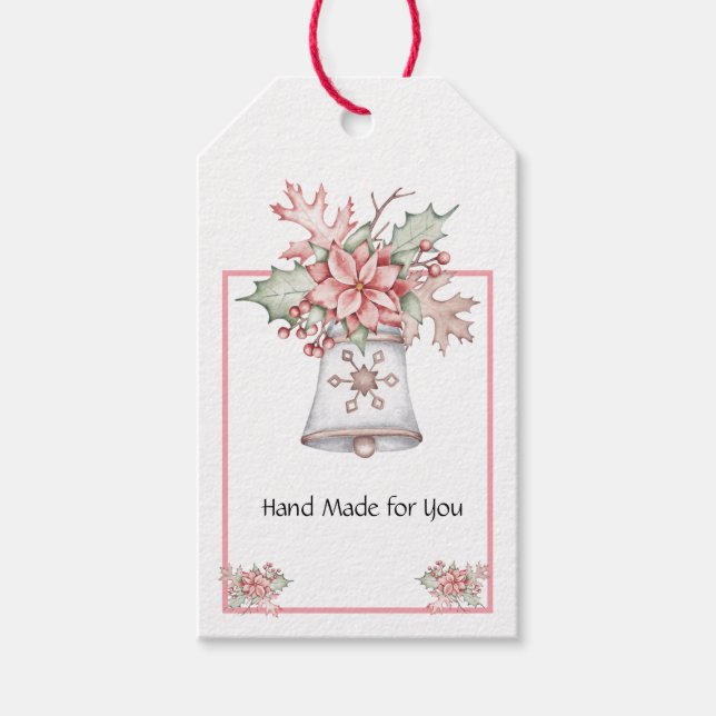 Helgdag Bell med Märkre för Anpassningsbar av poin Presentetikett (Framsidan)