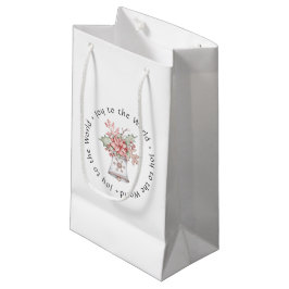 Helgdag Bell med poinsettia Gift Bag - liten