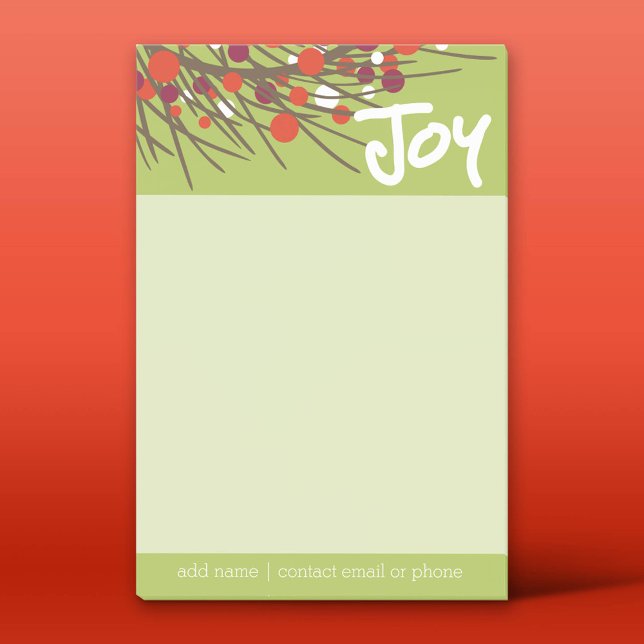 Helgdag Berry WAN med Joy and Anpassningsbar Famil Post-it Block (Custom Post-It Notepad)
