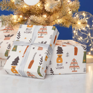 Helgdag Best Önskemål Wrapping Papper, Julgran Presentpapper