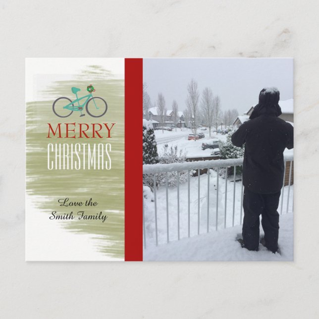 Helgdag Bicycle Photo Card Helg Vykort (Framsida)