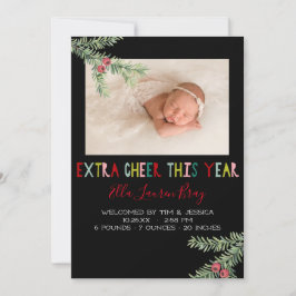 Helgdag Birth Notice - Extra Cheer i år Julkort