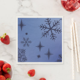Helgdag Black Snowflake Pappersservett