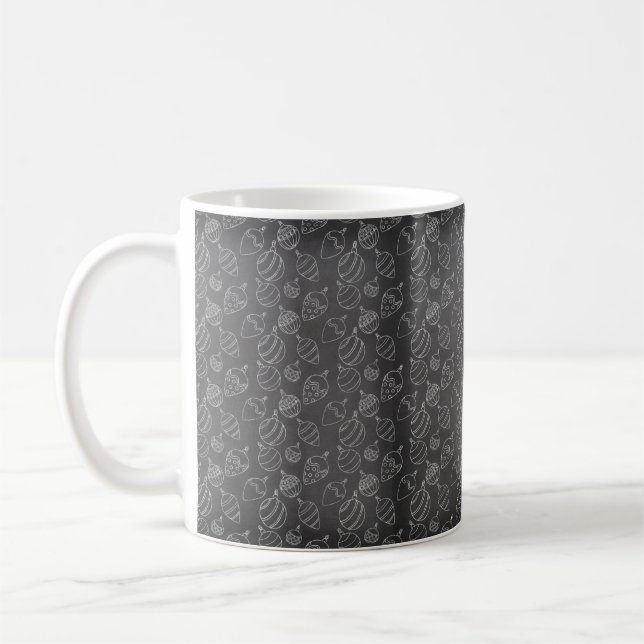 HELGDAG BLACK & WHITE CHRISTMAS ORNATIONS KAFFEMUGG (Vänster)