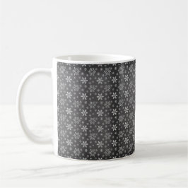 HELGDAG BLACK & WHITE CHRISTMAS SNÖFLINGOR KAFFEMUGG