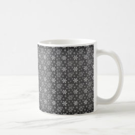 HELGDAG BLACK & WHITE CHRISTMAS SNÖFLINGOR KAFFEMUGG
