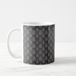 HELGDAG BLACK & WHITE JULGRANAR KAFFEMUGG