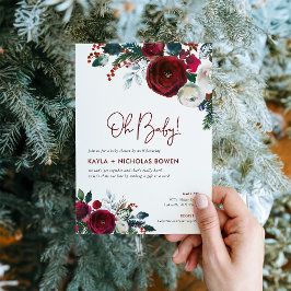 Helgdag Blommigt Baby Shower by Mail-inbjudan Inbjudningar