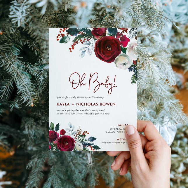 Helgdag Blommigt Baby Shower by Mail-inbjudan Inbjudningar (Skapare uppladdad)