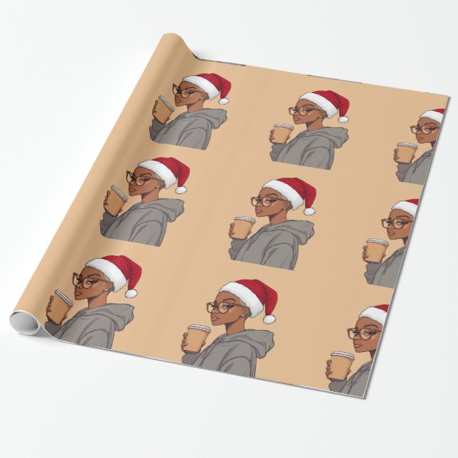Helgdag Blonde Hair + Latte Presentpapper (Utrullad)