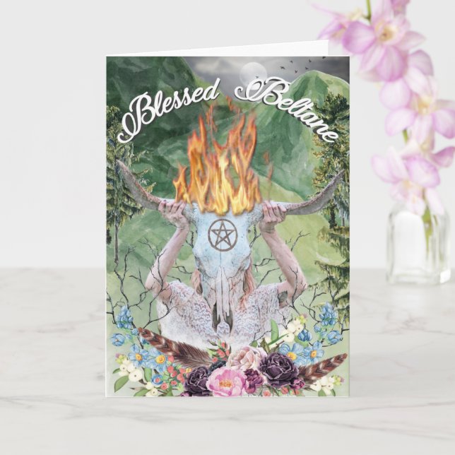 Helgdag Blsed Beltane Sabbat Wiccan Kort (Orkide)