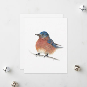 Helgdag Blue Bird Julkort