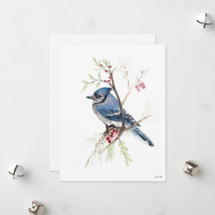 Helgdag Blue Jay Art Julkort