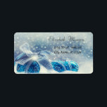 Helgdag Blue jul Bollar Adressetikett<br><div class="desc">Blå julafton bollar . En elegant och en sofistikerad design. Anpassa med ditt namn och information om adress.</div>