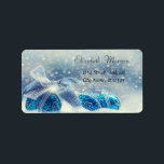Helgdag Blue jul Bollar Adressetikett<br><div class="desc">Blå julafton bollar . En elegant och en sofistikerad design. Anpassa med ditt namn och information om adress.</div>