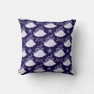 Helgdag Blue Klockor Design 5 Dekorativ kudde