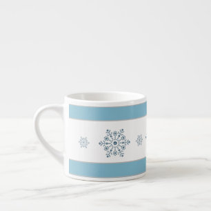 Helgdag Blue Rand Snowflake Espresso Mugg Espressomugg