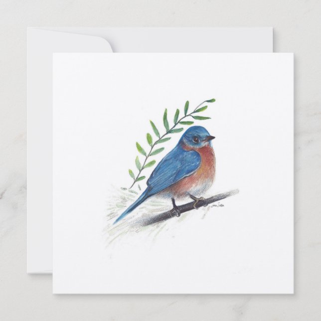 Helgdag Bluebird Art Bird Card Julkort (Framsida)