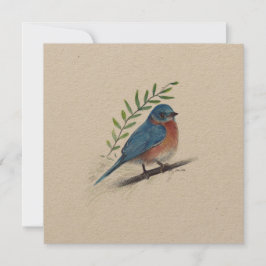 Helgdag Bluebird Art Bird Card Julkort