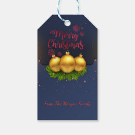 Helgdag Bollar Gräs Träd Grenar Presentetikett