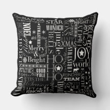 Helgdag-bomull Dekorativ kudde 20 tum x 20 tum