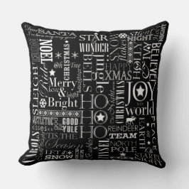 Helgdag-bomull Dekorativ kudde 20 tum x 20 tum