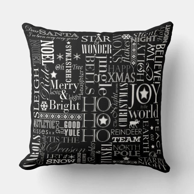 Helgdag-bomull Dekorativ kudde 20 tum x 20 tum (Framsida)