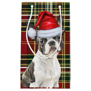 Helgdag Boston Terrier Hund Festive Play-jul