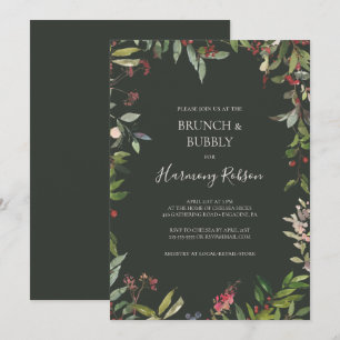 Helgdag Botaniska Grönten Brunch och Bubbeldusch Inbjudningar