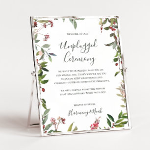 Helgdag botaniska   White Unplugged Ceremony Poster