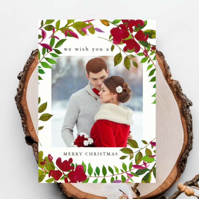 Helgdag botaniskt Helgdag för fotopul Julkort (Skapare uppladdad)