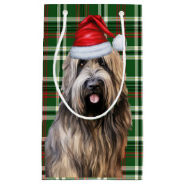 Helgdag Briard Shepherd Hund Grönt Plade jul
