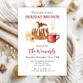 Helgdag Brunch för julpudding och Cookies Inbjudningar