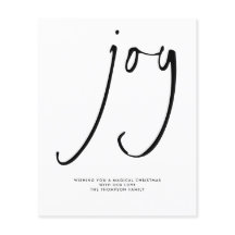 Helgdag Budget Joy Elegant Script Black White