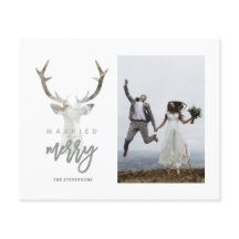 Helgdag Budget Married and Merry Rustic Hjort