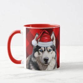 Helgdag Buffalo Play Siberian husky Hund jul Mugg
