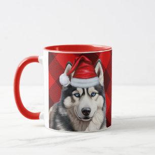 Helgdag Buffalo Play Siberian husky Hund jul Mugg