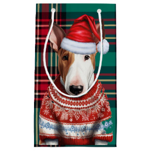 Helgdag Bull Terrier Hund Red Grönt Play jul