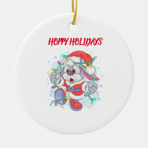 Helgdag Bunny-julprydnad Julgransprydnad Keramik