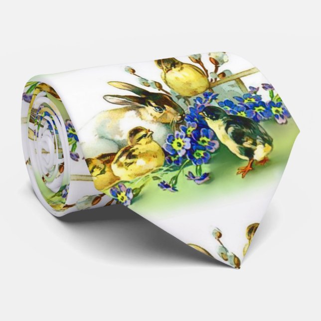 Helgdag Bunny & Vår Chick Påsk Tie Slips (Rullad)