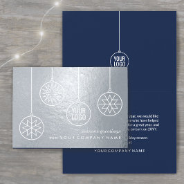Helgdag Business Logotyp julprydnadsflotta Folierat Kort