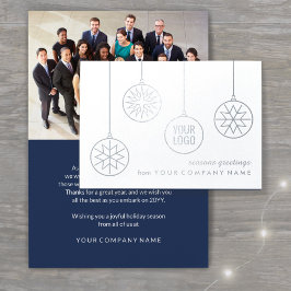 Helgdag Business Logotyp & Photo jul Ornaments Folierat Kort
