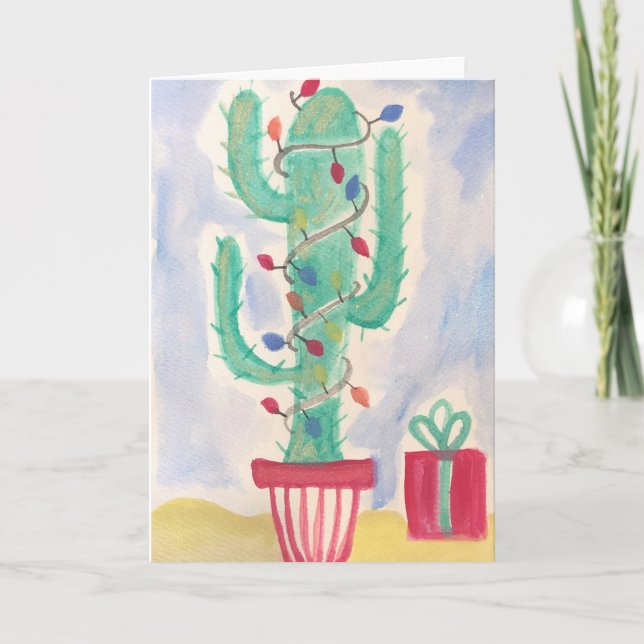Helgdag Cactus Kort (Framsida)