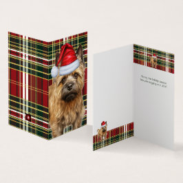 Helgdag Cairn Terrier Hund Red Play jul Kort