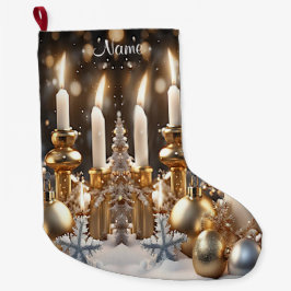 Helgdag Candles Helgdag Stocking Stor Julstrumpa