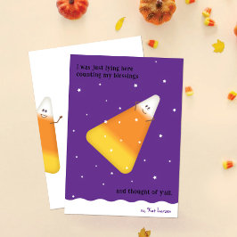 Helgdag Candy corn Lycklig Julkort