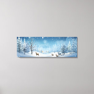 Helgdag Canvas Art-Winter-Hjort Scene